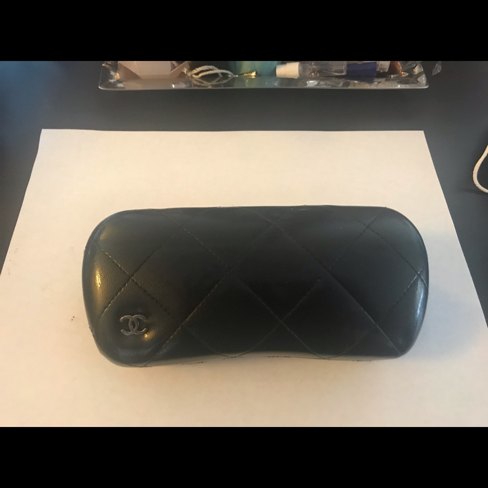 Chanel quilted eye glass case